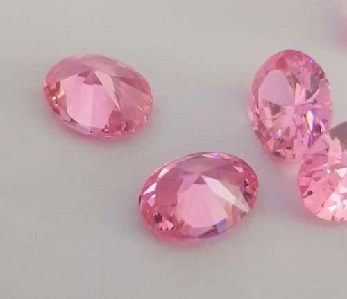 Cubic Zirconia**Pink**  6.8mm Oval Shape Brilliant Cut
