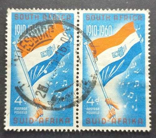 RSA 1960 The 50th Anniversary of Union of South Africa 4d Pair used