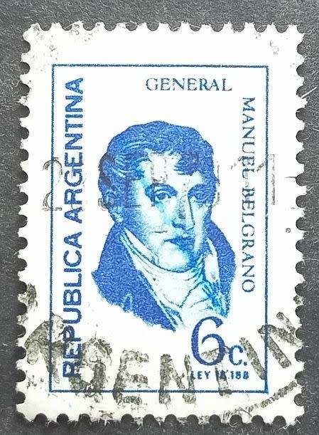 Argentina 1970 10 Aug General Manuel Belgrano 6c used