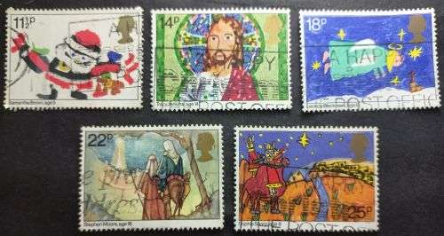 Great Britain 1981 18 Nov Christmas Stamps set of 5 used