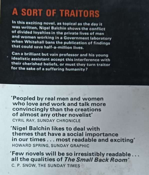A Sort of Traitors - Nigel Balchin - Softcover - 226 pages