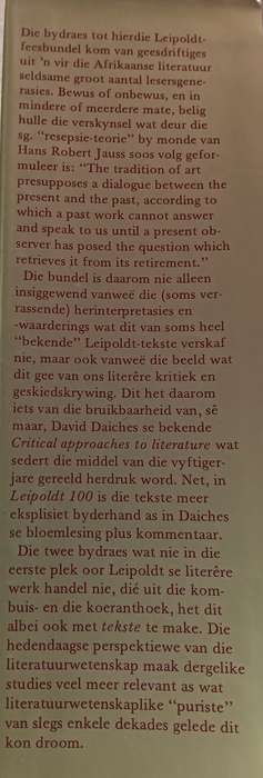 Leipoldt 100: n Bundel Opstelle - Author: Merwe Scholtz - Hardcover - 140 pages