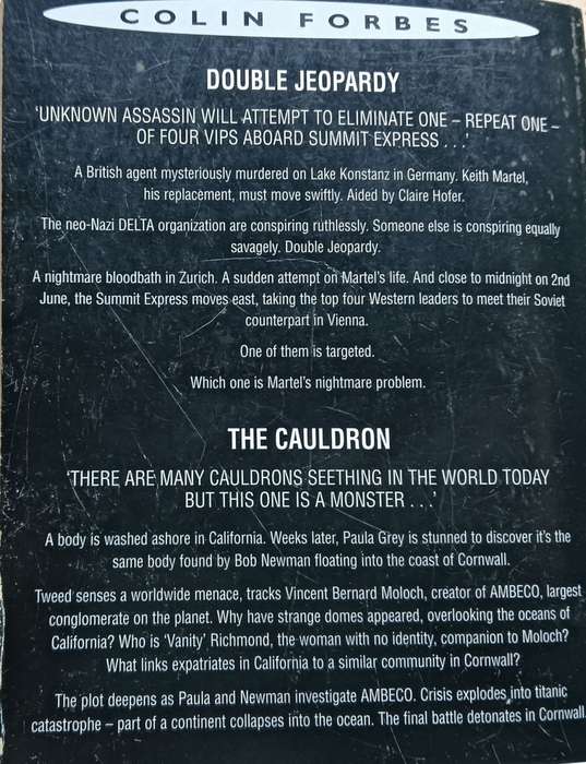 Double Jeopardy\The Cauldron - Colin Forbes - Softcover - 373 + 484 pages