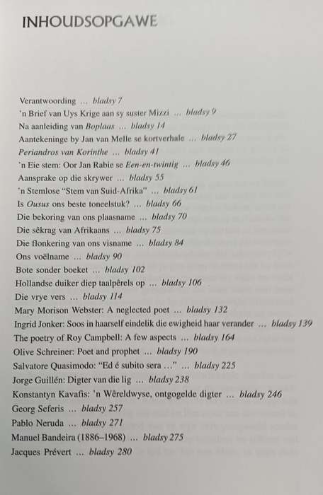 Die Naamlose Muse - Uys Krige - Hardcover - 322 pages