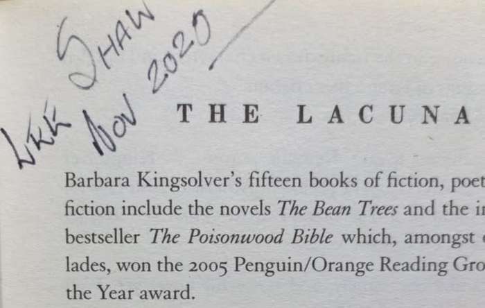 The Lacuna - Barbara Kingsolver - Softcover - 670 Pages