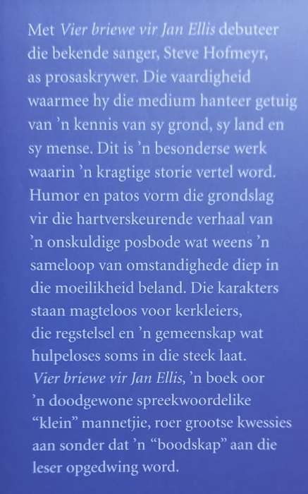 Vier Briewe vir Jan Ellis - Steve Hofmeyer - Hardcover - 111 Pages