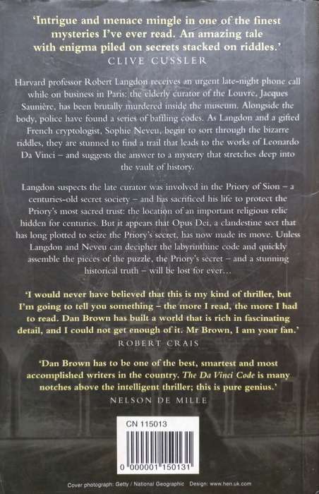 The Da Vinci Code - Dan Brown - Softcover - 449 pages