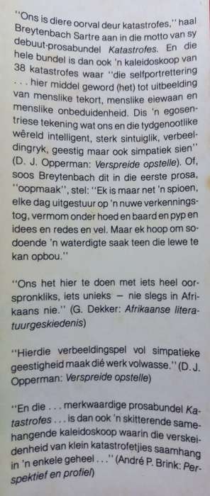 Katastrofes - Breyten Brentenbach - Hardcover - 79 Pages