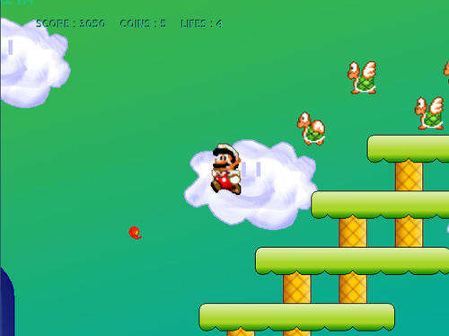 Mega Mario is a Super Mario Bros. 1 clone Retro Game old-school style for your pc / Laptop  CD