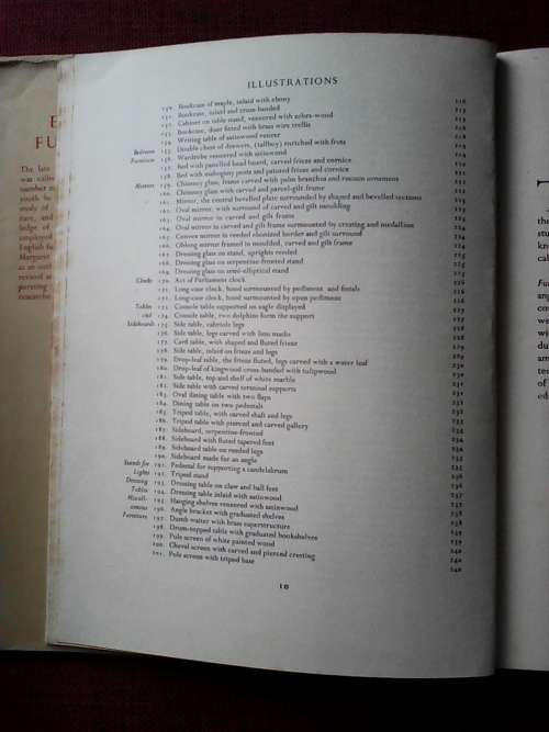 English Furniture by John C Rogers. H/C. 244 pp. 800gm  1949?