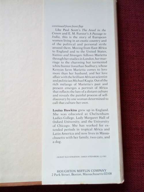 Natives and Strangers by Louisa Dawkins. 1st 1985. H/C with jacket. 404 pp.