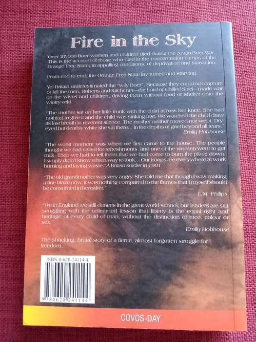 Fire in the Sky - Owen Coetzer. S/c, 1st Ed. 2002
