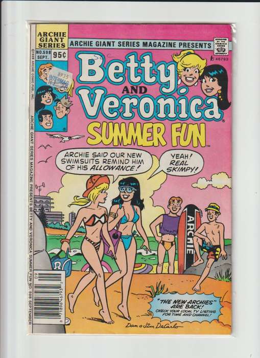 Archie comics (1954) Betty Veronica Summer fun #598 vintage old rare collectable