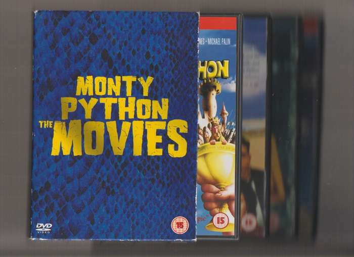 Monty Python The Movies Box set DVD`s 4x movies collectable Rare old vintage classic