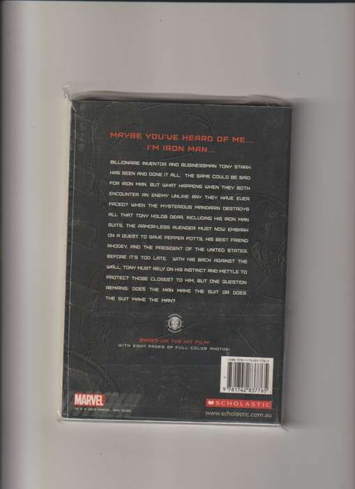 Marvel Iron Man 3 The Junior Novel The book of the film rare collectable (Marvel comics cartoon)