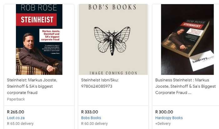 Steinheist book Rob Rose Markus Jooste died death shot Steinhoff South African true crime
