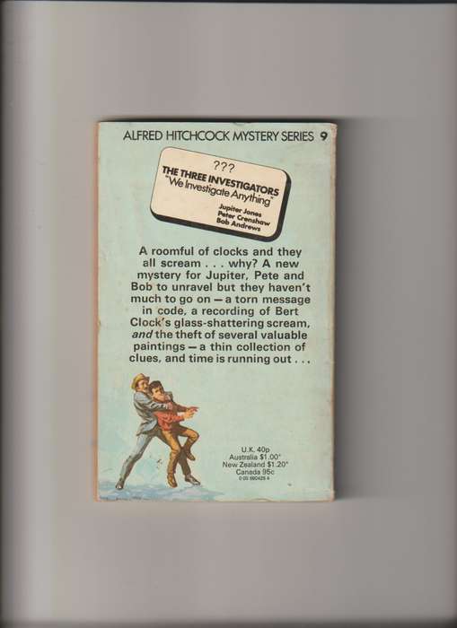 Alfred Hitchcock & The Three Investigators #9 The Mystery of the Screaming Clock adventure crime kid