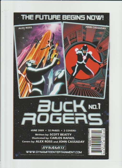 Dynamite comic book Buck Rogers (2009) #0 rare and collectable