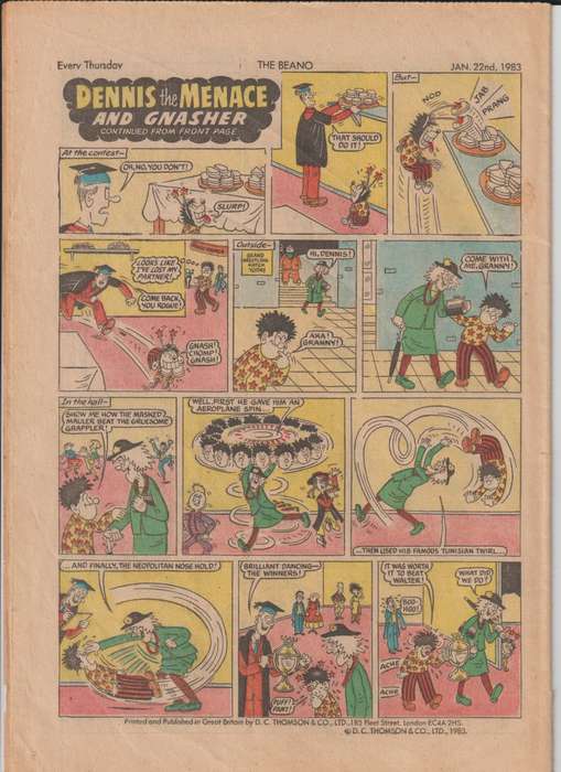 The beano comics book #2114 (1983) old rare vintage collectable