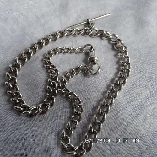 STUNNING HALLMARKED SILVER FOB CHAIN.