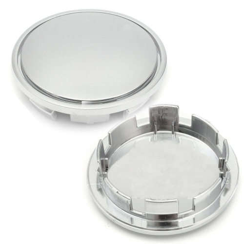 4x Chrome Plastic Wheel centre Cap Bases (without branding / stickers): 65 / 56 mm