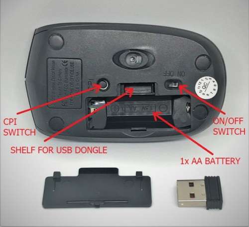 2.4GHz Wireless Cordless Optical Mouse USB Receiver for PC Laptop