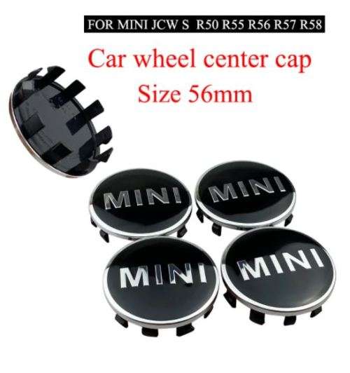 4pcs 56mm Car Wheel Center Caps Rim Hubcaps For For MINI JCW S One Countryman R50 R55 R56 R57 R58