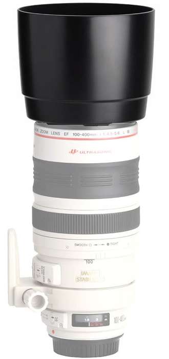 Generic used BLACK Lens Hood for Canon EF 100-400mm f/4-5.6L USM IS Lens