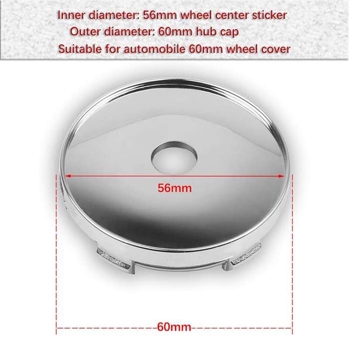 4x 60mm Replacement Hub Wheel Centre Caps for Opel (Black)
