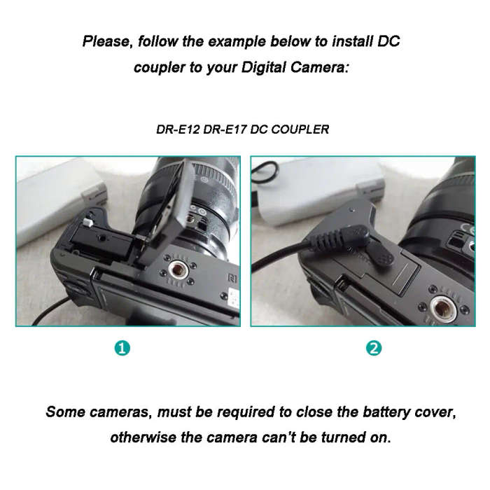 Power Bank LP-E6 TYPE-C Cable DR-E6 ACK-E6 DC Coupler for Canon EOS Cameras