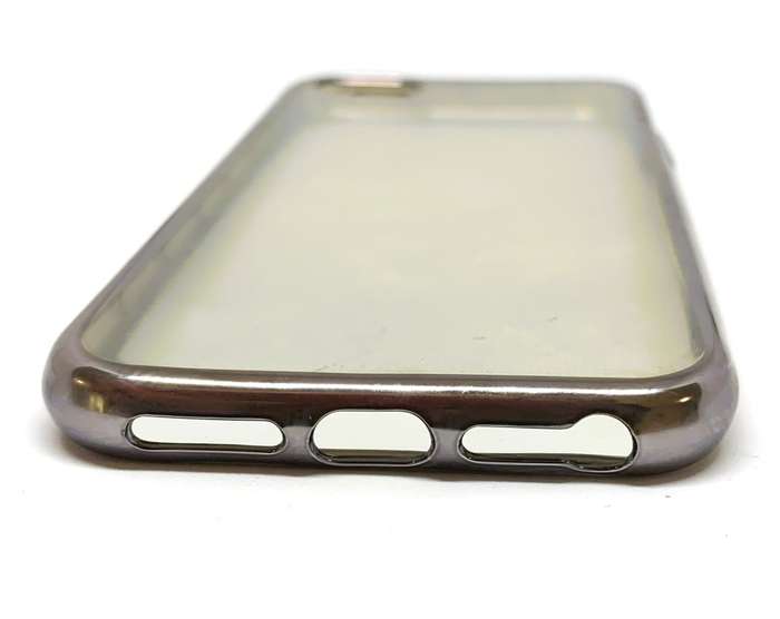 Grey Glossy Silicon Soft Protector Rubber TPU PC Cover Case For iPhone 5 5S