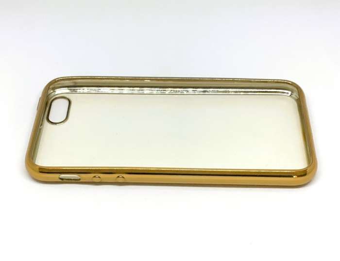 GOLD Glossy Silicon Soft Protector Rubber TPU PC Cover Case For iPhone 5 5S