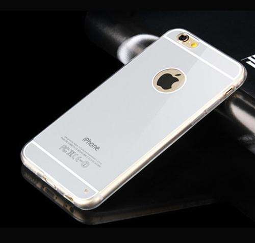 Silver Glossy Silicon Soft Protector Rubber TPU PC Cover Case For iPhone 5 5S