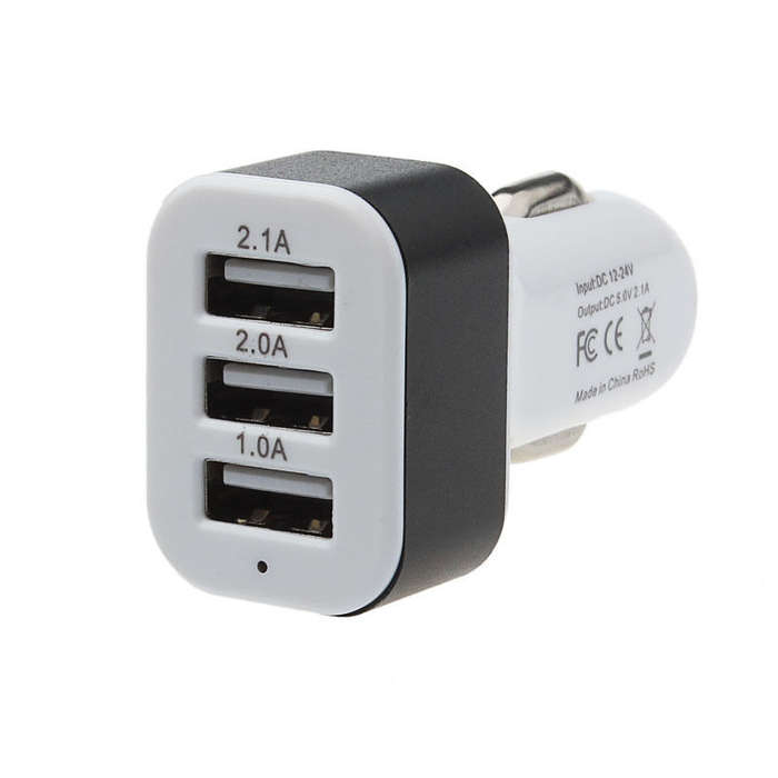 Lighter to USB multiplug (White & black)