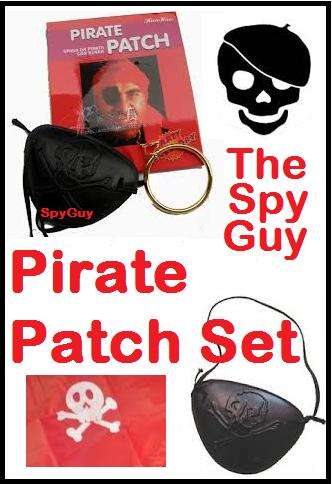Pirate Patch 3pcs with Patch Head Banner and Earring For Kids Childrens Parties and Dress Up Set