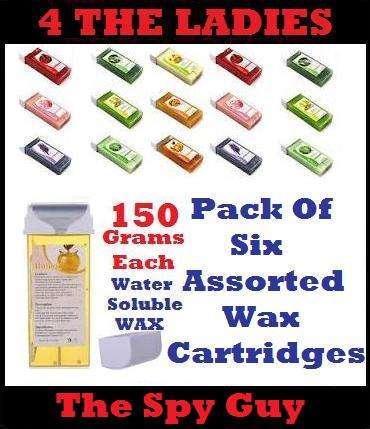 Wax SIX Cartridges Water Soluble 150g in Assorted Fragrance Wax Cream 6 in Pack