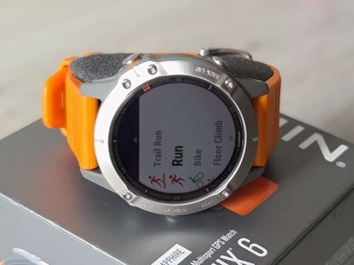 Garmin Fenix 6 - Pro/ Sapphire Edition - Titanium/ Ember Orange Band | Premium Multisport GPS Watch
