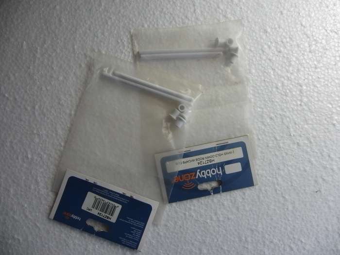 Hobby Zone 2-Wing Hold-Down Rods with Caps: Super Cub LP