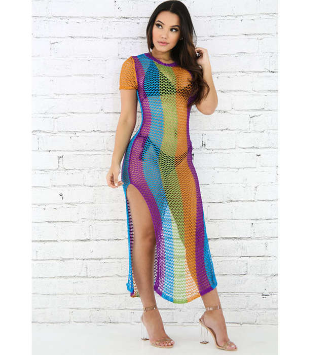 COVERUP/BEACH COVER UP/SWIMWEAR COVER UP/COLORFUL BEACH DRESS COVER UP