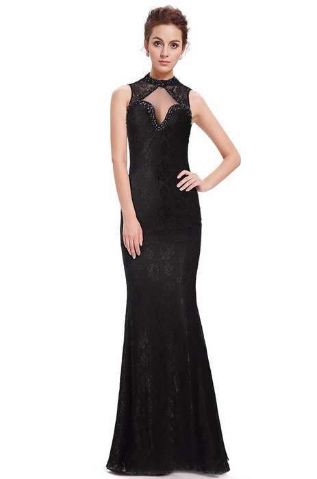 EVENING DRESSES/EVENING DRESSES/LACE EVENING DRESS/BLACK BEADED LACE MERMAID FORMAL EVENING DRESS