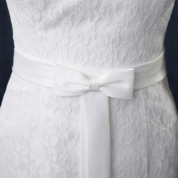 White Beaded Floor-Length Mermaid Wedding Dress Bridal Wedding Gown - Xlarge
