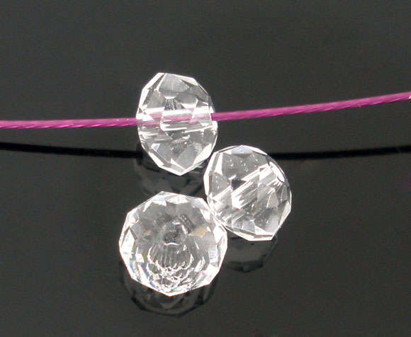 CZECH CRYSTAL GLASS FACETED BEADS - 4mm - CLEAR