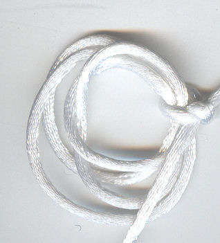 NYLON CORD - SATIN - WHITE - 2.5mm - SOLD PER METER