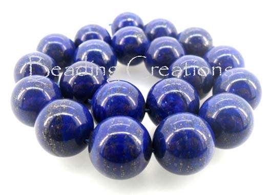 Lapis Lazuli Semi Precious Grade A  Natural Stone Beads Round - 8mm