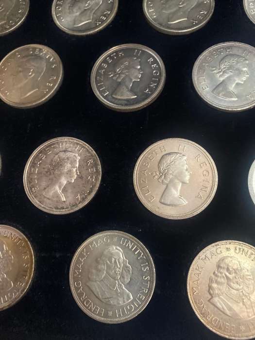 South Africa 5 Shilling SET. 1947 - 1964