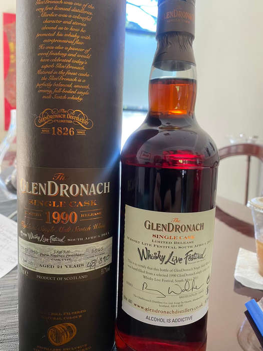 Glendronach 21 Year old Whisky numbered Special Edition numbered 48 of 390