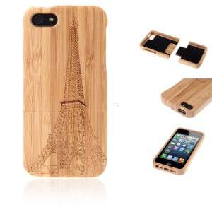 Natural Wood Bamboo Hard Back Cover Case Shell for Apple iPhone 5 5s pa1633iv