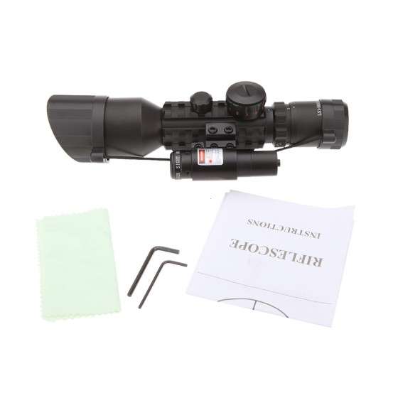 Tactical Red Dot Laser Hunting Sight 3.5-10X 40mm Riflescope Reflex Red/Green Reticle Mount #