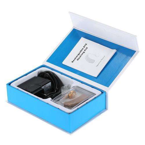 Rechargeable Behind Ear Sound Amplifier Digital Hearing Aid Voice Volume Adjustable with Carriage Bo