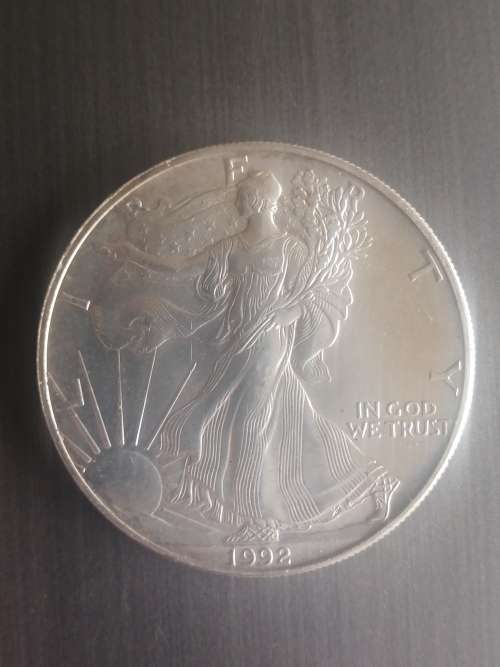 USA 1 OZ SILVER DOLLAR 1992